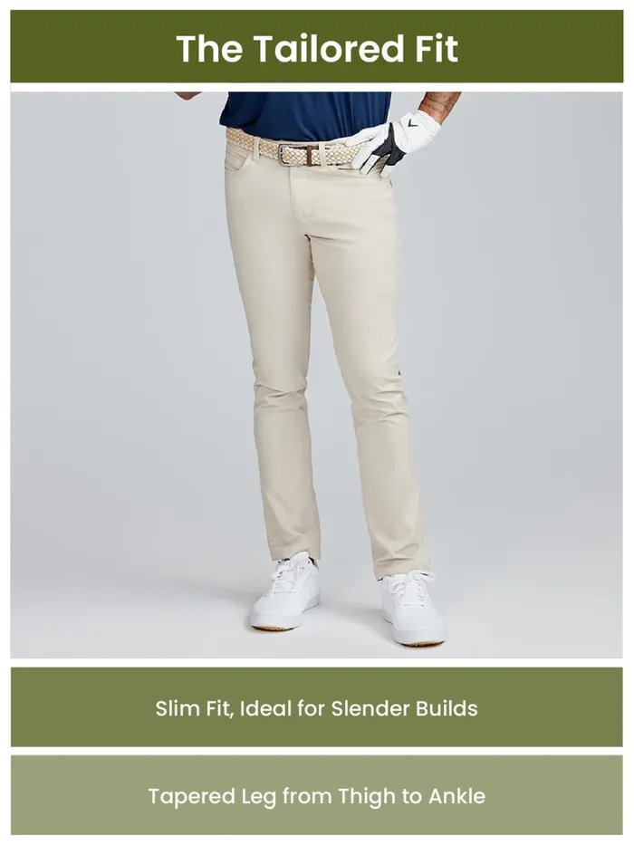 Men Motion Pant Tailored Fit 8211 Shale Tasc Performance Pants