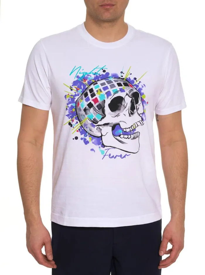 Men NIGHT FEVER GRAPHIC TSHIRT White Robert Graham Polos and TShirts