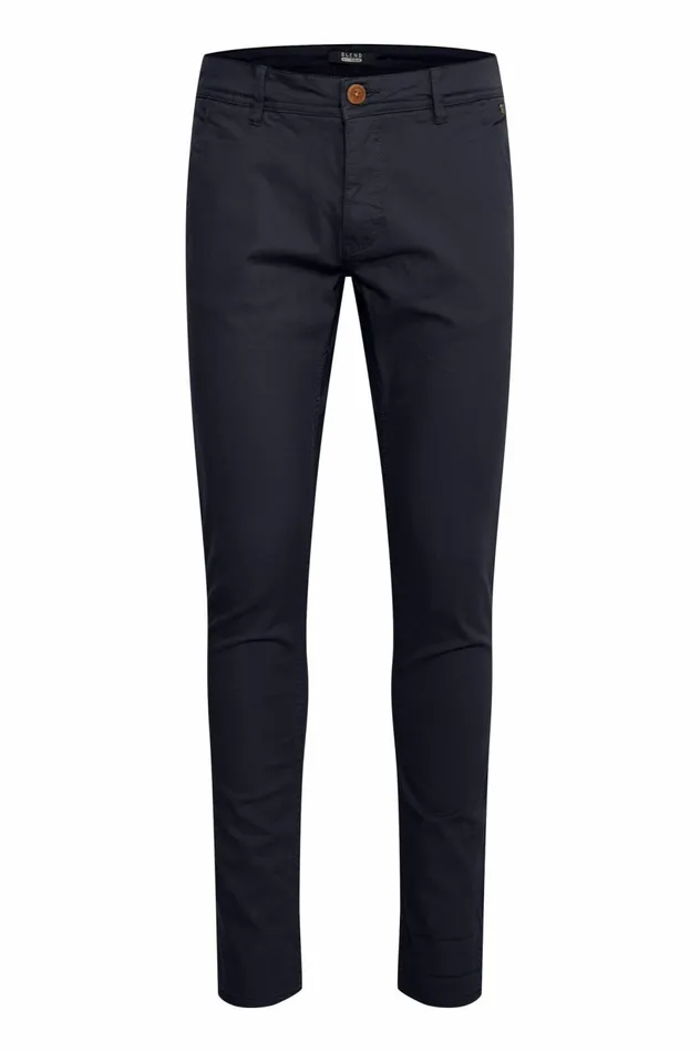 Men Pants Blend Pants Casual Dark Navy Blue