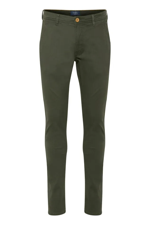 Men Pants Blend Pants Casual Forest Night Green