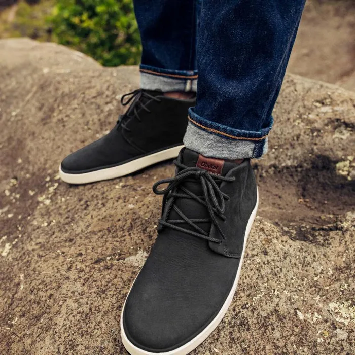 Men Papak 039Ili Mens Nubuck Leather Boots Black Olukai Waterproof Men Papak 039Ili Mens Nubuck Leather Boots Black Olukai Waterproof