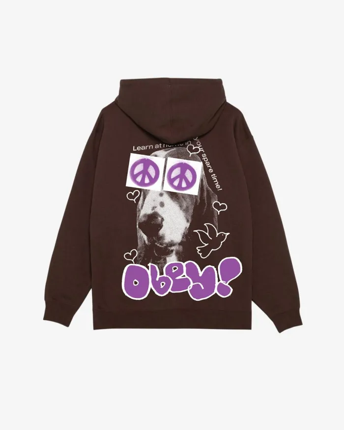 Men PEACE EYES HEAVYWEIGHT PULLOVER Unbleached OBEY Clothing SWEATSHIRTS