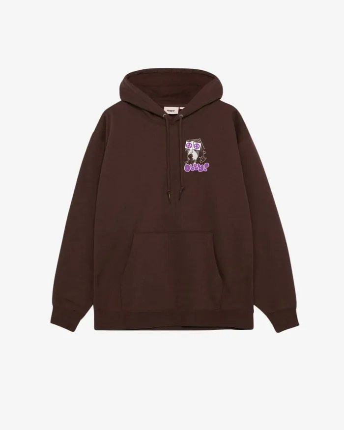 Men PEACE EYES HEAVYWEIGHT PULLOVER Unbleached OBEY Clothing SWEATSHIRTS