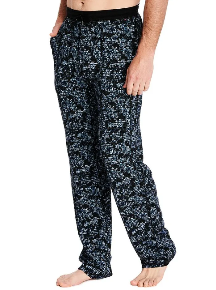 Men PRINTED PJ PANT Black Robert Graham Pajamas and Underwear
