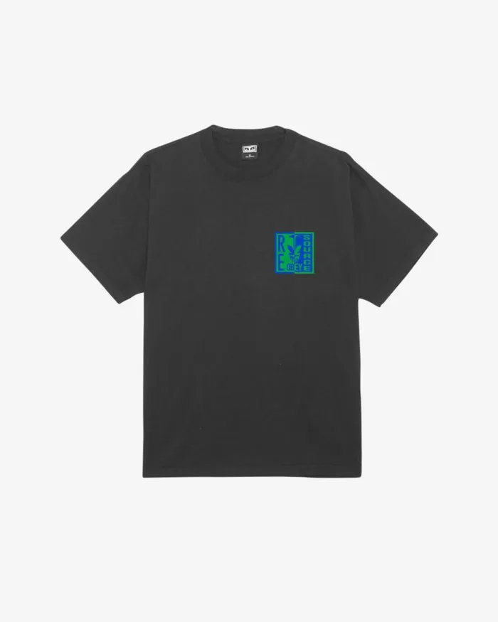 Men RE SOURCE HEAVYWEIGHT TSHIRT Jet Black OBEY Clothing TSHIRTS