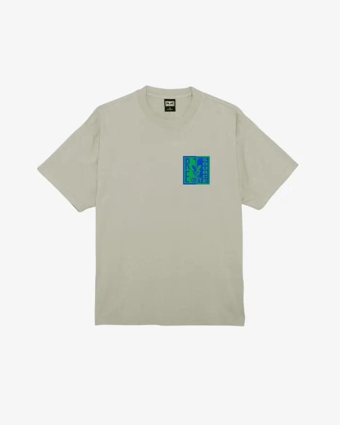 Men RE SOURCE HEAVYWEIGHT TSHIRT Jet Black OBEY Clothing TSHIRTS