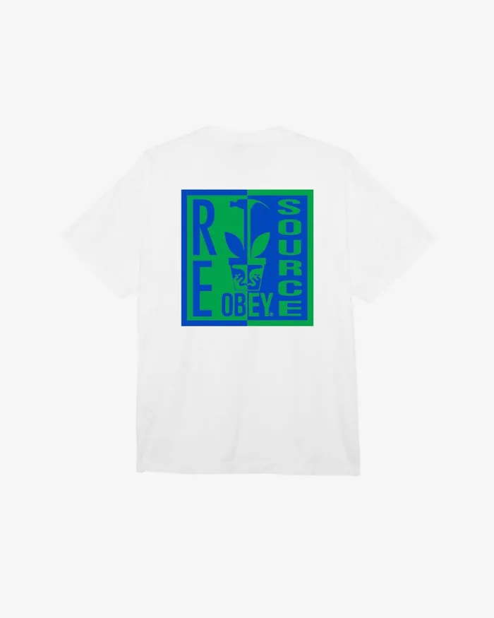 Men RE SOURCE HEAVYWEIGHT TSHIRT Jet Black OBEY Clothing TSHIRTS