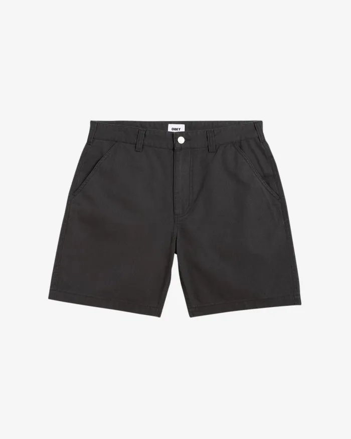 Men ROYAL CANVAS SHORT Black OBEY Clothing BOTTOMS