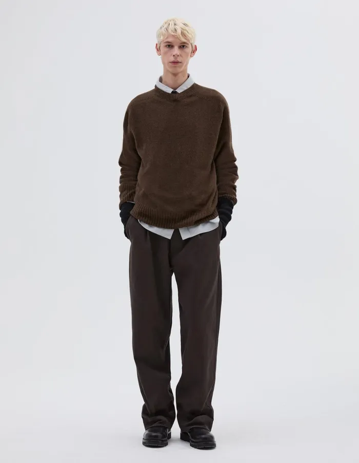 Men Seamless Crew Neck Bracken Margaret Howell Knitwear