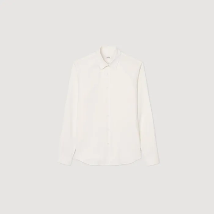 Men Shirts SANDRO Longsleeved Loosefit Shirt White