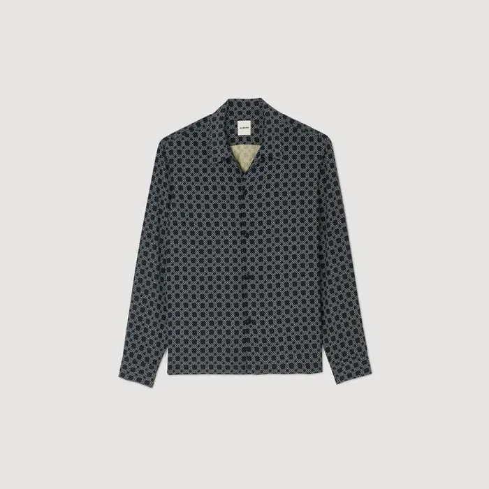 Men Shirts SANDRO Loosefit Shirt Navy Blue