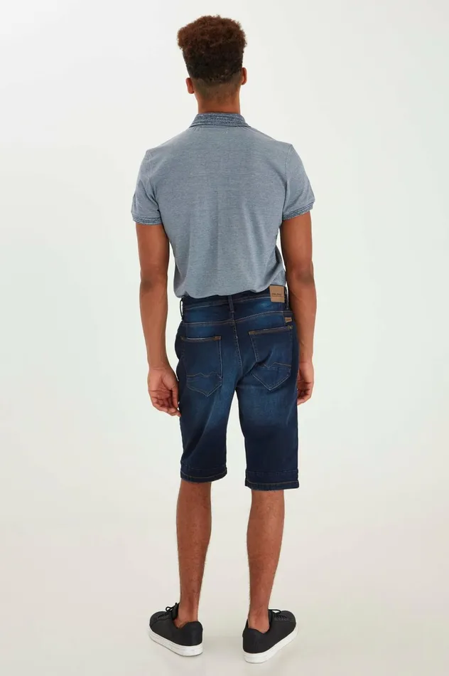 Men Shorts Blend Denim Shorts Denim Dark Blue