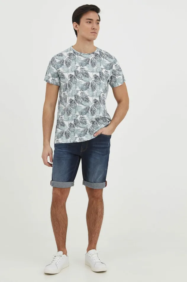Men Shorts Blend Denim Shorts Denim Dark Blue
