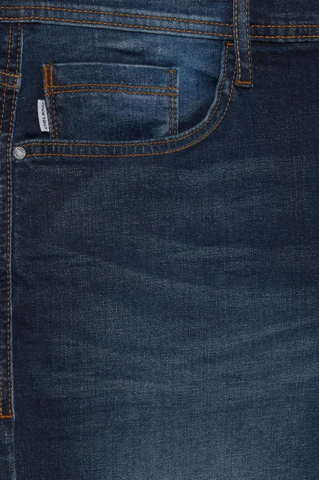 Men Shorts Blend Denim Shorts Denim Dark Blue