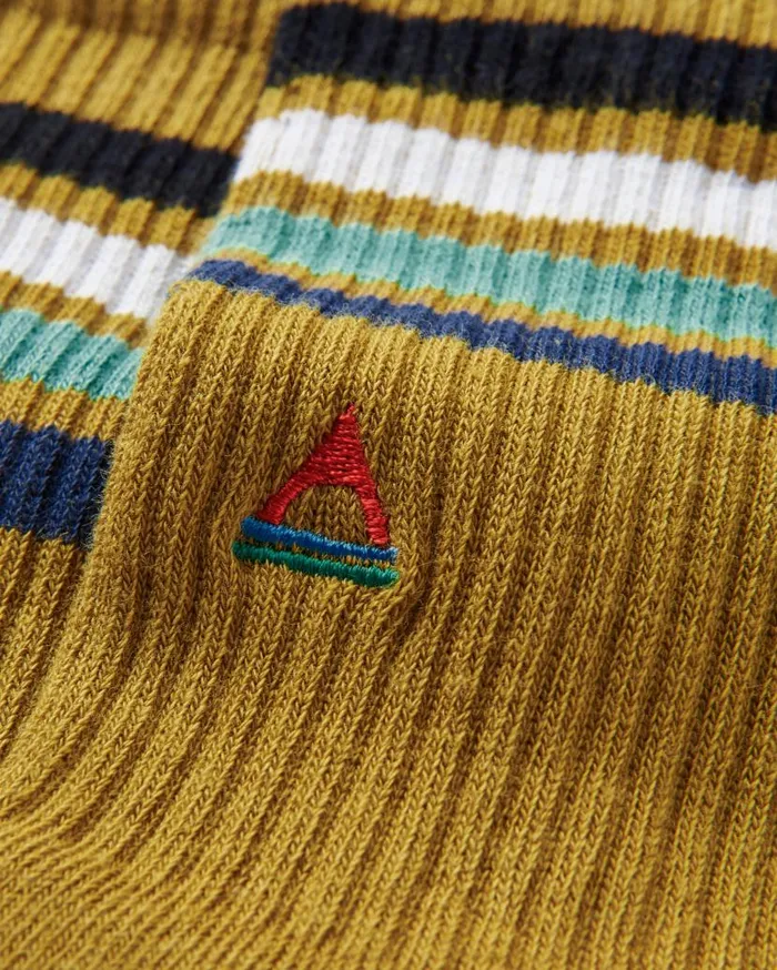 Men Socks Passenger Organic Midweight Crew Socks Mustard Yellow Mustard Yellow