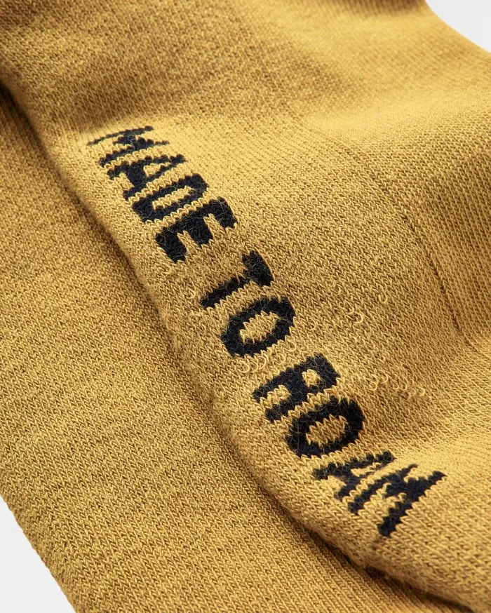 Men Socks Passenger Organic Midweight Crew Socks Mustard Yellow Mustard Yellow