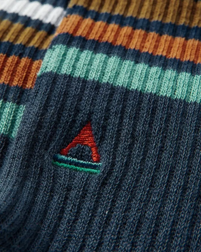 Men Socks Passenger Organic Midweight Crew Socks Navy Navy