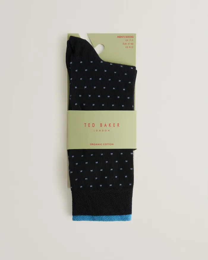 Men SOKKFFF 8211 Spotted Contrast Trim Socks Navy Ted Baker Socks Men SOKKFFF 8211 Spotted Contrast Trim Socks Navy Ted Baker Socks