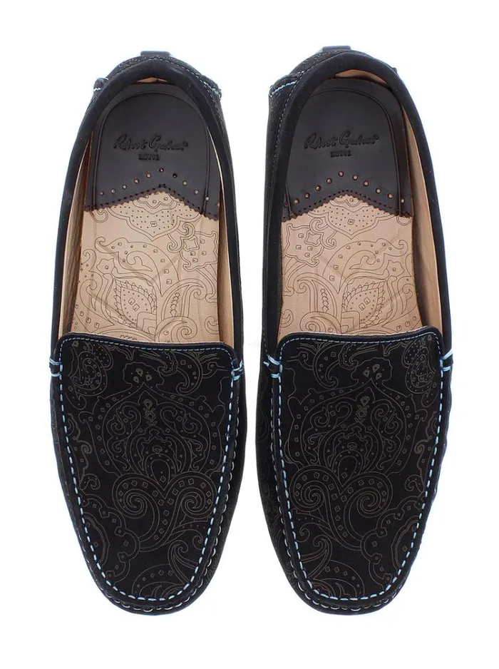 Men SOPRANO LOAFER Black Robert Graham Shoes