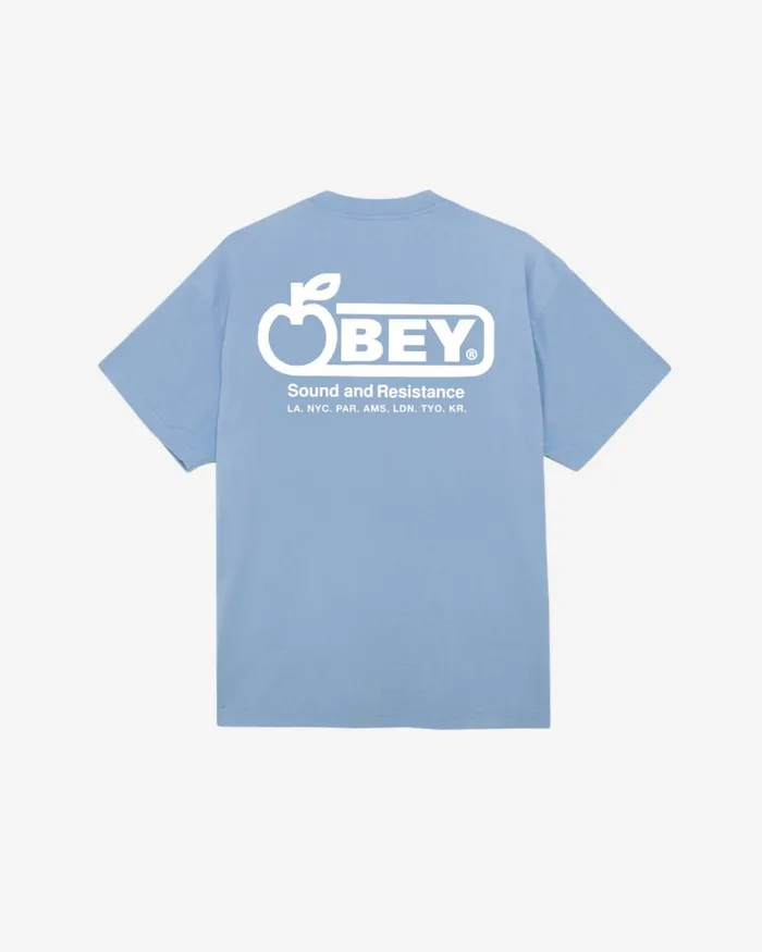 Men SOUND and RESISTANCE HEAVYWEIGHT TSHIRT Peach Parfait OBEY Clothing TSHIRTS