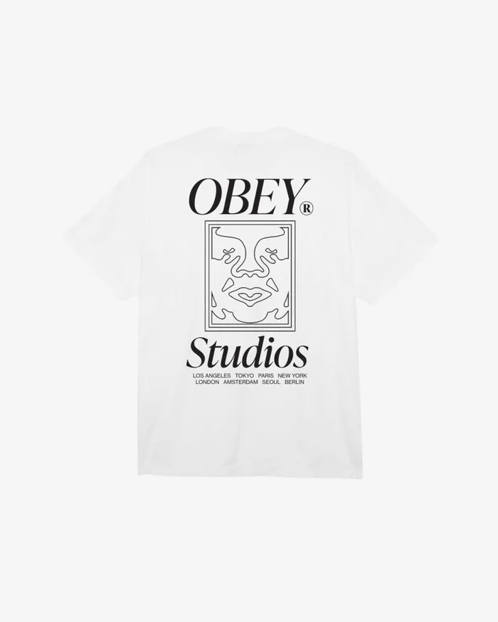 Men STUDIOS ICON HEAVYWEIGHT TSHIRT Hydrangea OBEY Clothing TSHIRTS