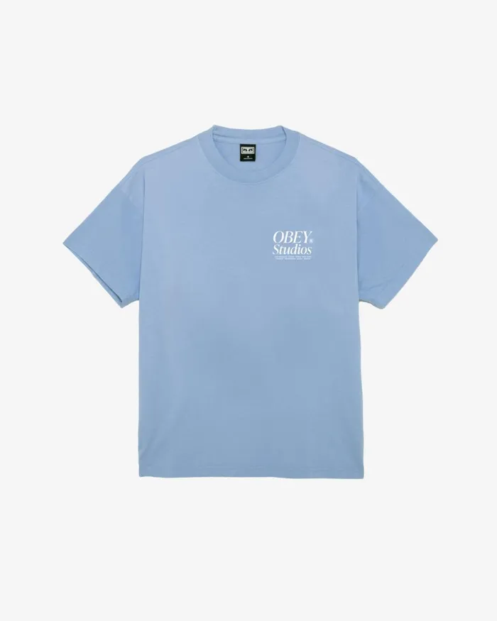 Men STUDIOS ICON HEAVYWEIGHT TSHIRT Hydrangea OBEY Clothing TSHIRTS