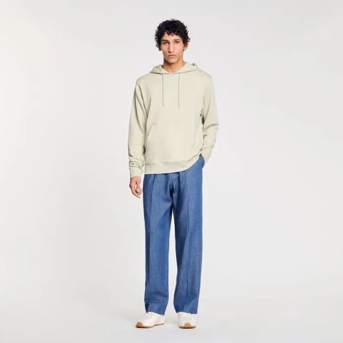 Men Sweaters and Cardigans SANDRO Logo Hoodie Light Kaki