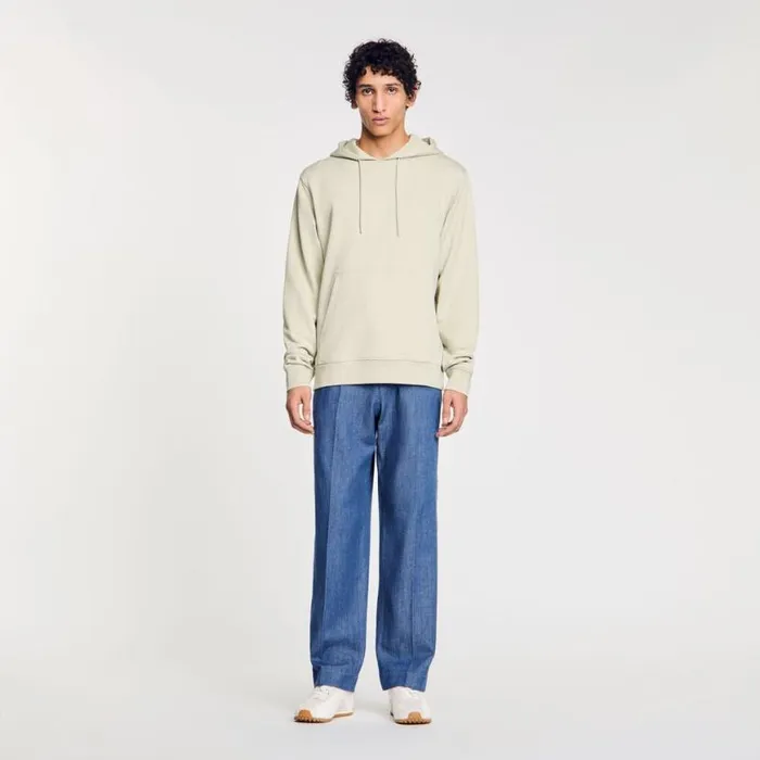 Men Sweaters and Cardigans SANDRO Logo Hoodie Light Kaki