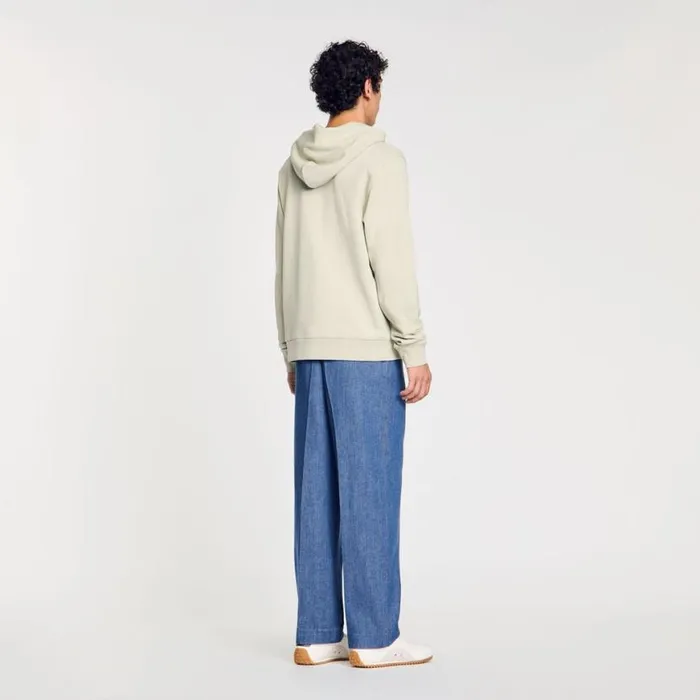 Men Sweaters and Cardigans SANDRO Logo Hoodie Light Kaki