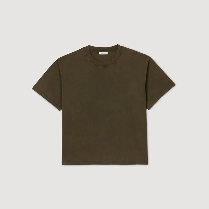 Men Tshirts and Polos SANDRO Fadedeffect Tshirt Olive Green