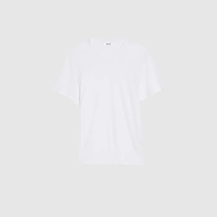 Men Tshirts and Polos SANDRO Linen Tshirt White