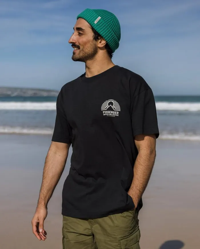 Men Tops Passenger Elbio Recycled Relaxed Fit TShirt Black Black
