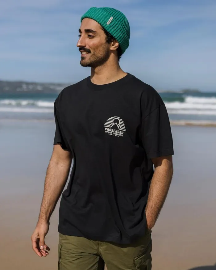 Men Tops Passenger Elbio Recycled Relaxed Fit TShirt Black Black