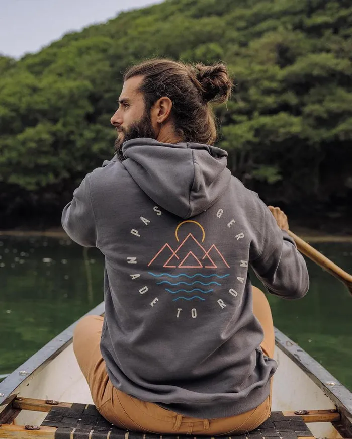 Men Tops Passenger Escapism Recycled Cotton Hoodie Faded Black Faded Black