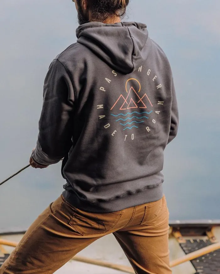 Men Tops Passenger Escapism Recycled Cotton Hoodie Faded Black Faded Black