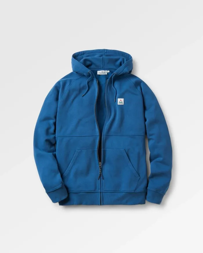 Men Tops Passenger Heritage Full Zip Recycled Cotton Hoodie Dark Denim Dark Denim
