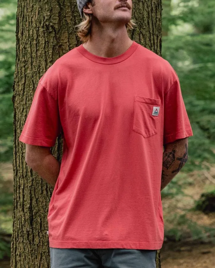 Men Tops Passenger Heritage Recycled Relaxed Fit TShirt Cardinal Cardinal
