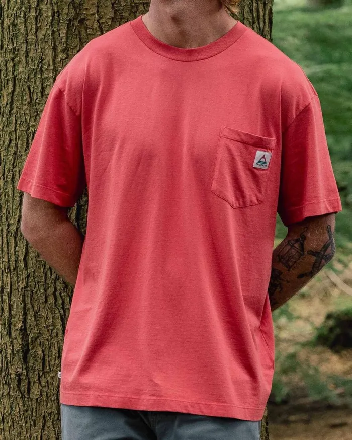 Men Tops Passenger Heritage Recycled Relaxed Fit TShirt Cardinal Cardinal