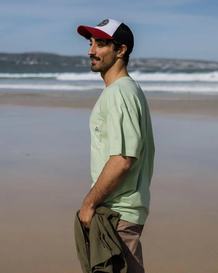 Men Tops Passenger Heritage Recycled Relaxed Fit TShirt Green Fig Green Fig