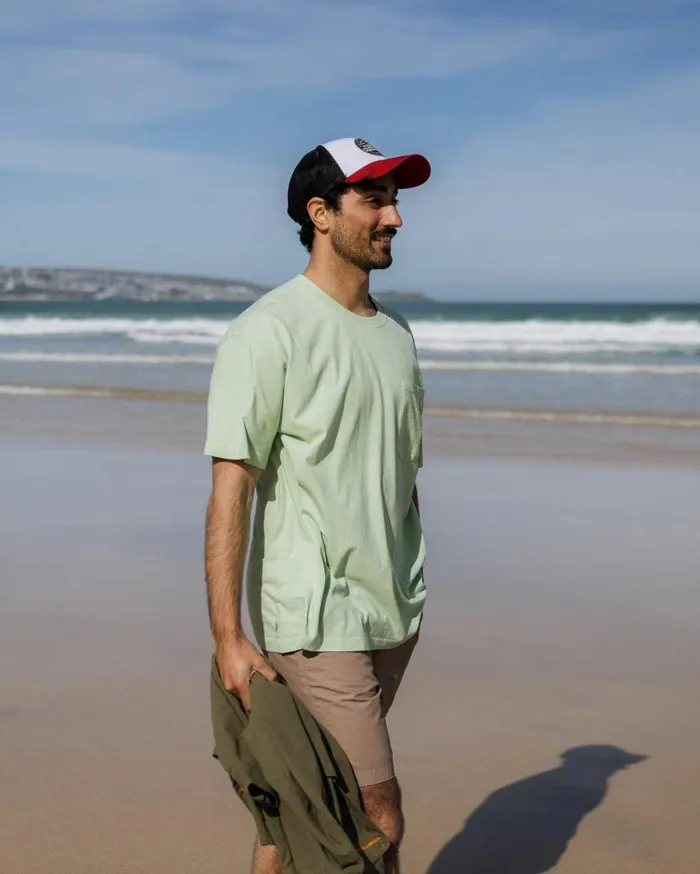 Men Tops Passenger Heritage Recycled Relaxed Fit TShirt Green Fig Green Fig