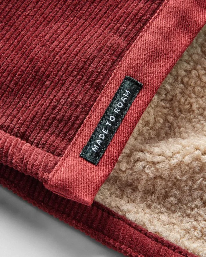Men Tops Passenger Kodiak Sherpa Lined Cord Overshirt Russet Brown Russet Brown