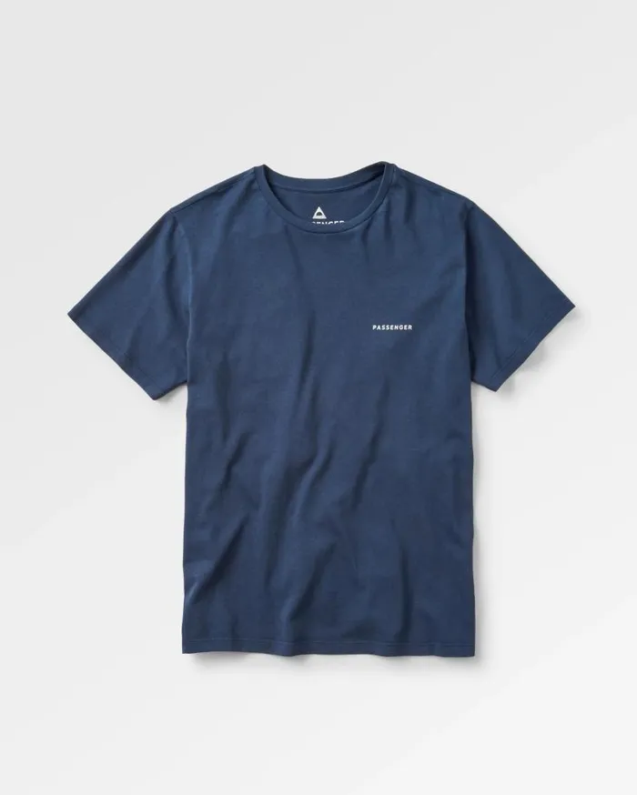 Men Tops Passenger Made To Roam Recycled Cotton TShirt Rich Navy Rich Navy