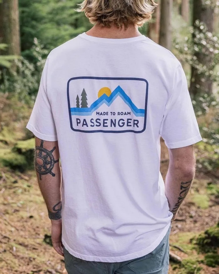 Men Tops Passenger Made To Roam Recycled Cotton TShirt White White