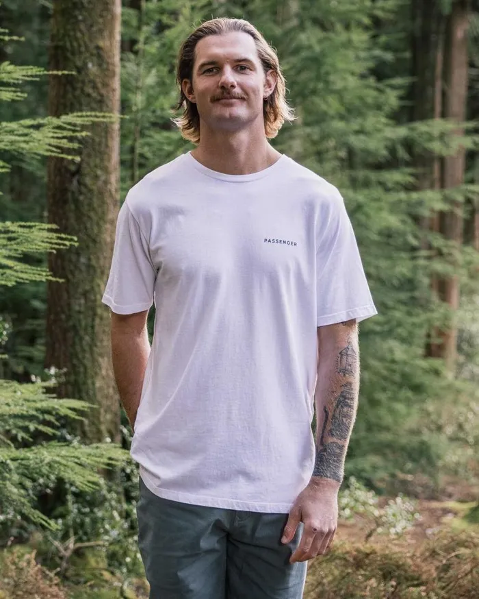 Men Tops Passenger Made To Roam Recycled Cotton TShirt White White