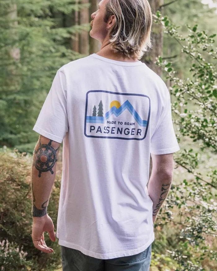 Men Tops Passenger Made To Roam Recycled Cotton TShirt White White