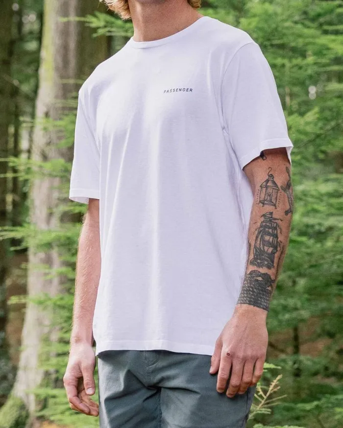 Men Tops Passenger Made To Roam Recycled Cotton TShirt White White