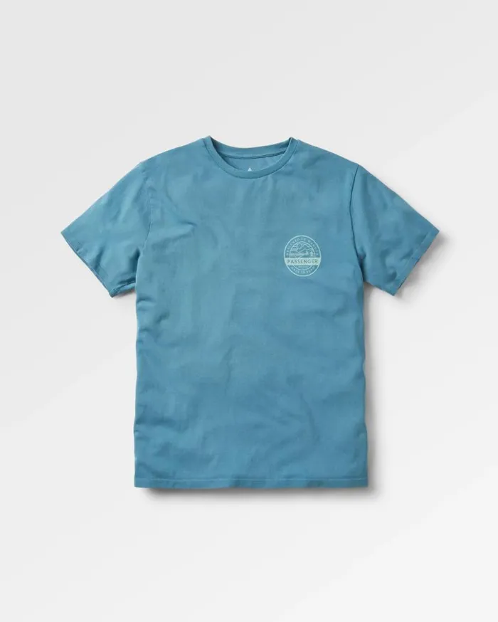 Men Tops Passenger Odyssey Recycled Cotton TShirt Provincial Blue Provincial Blue