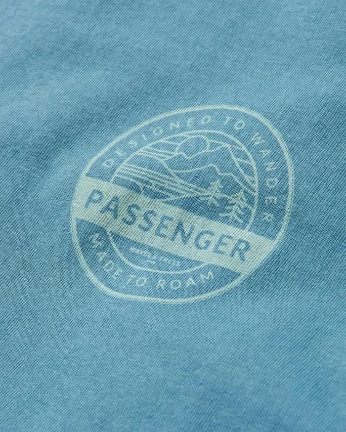 Men Tops Passenger Odyssey Recycled Cotton TShirt Provincial Blue Provincial Blue