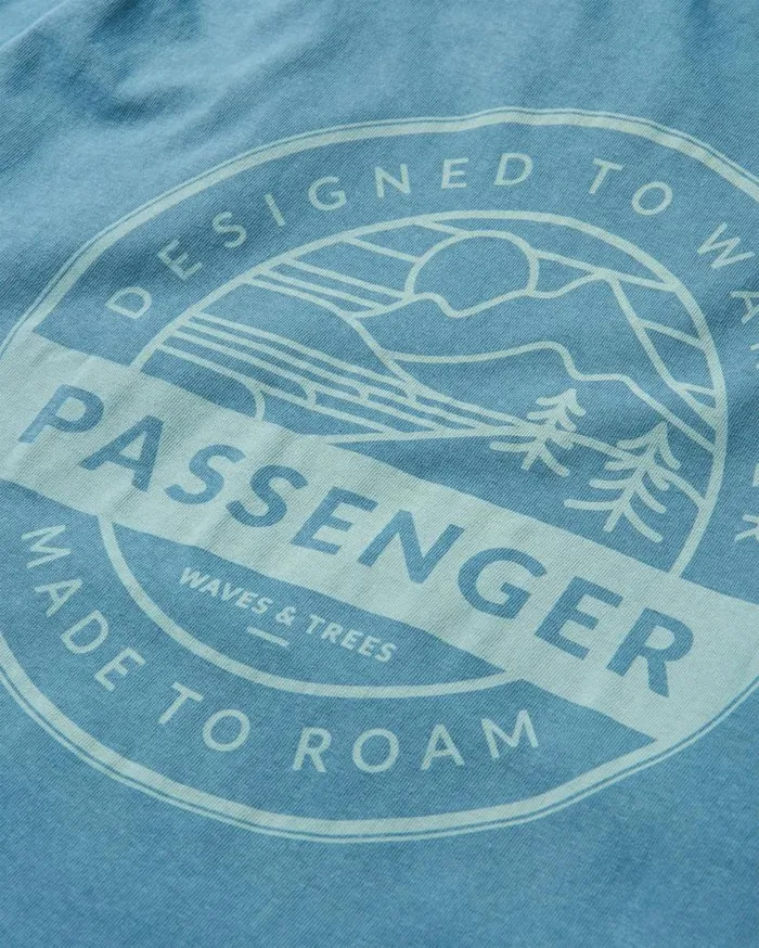 Men Tops Passenger Odyssey Recycled Cotton TShirt Provincial Blue Provincial Blue