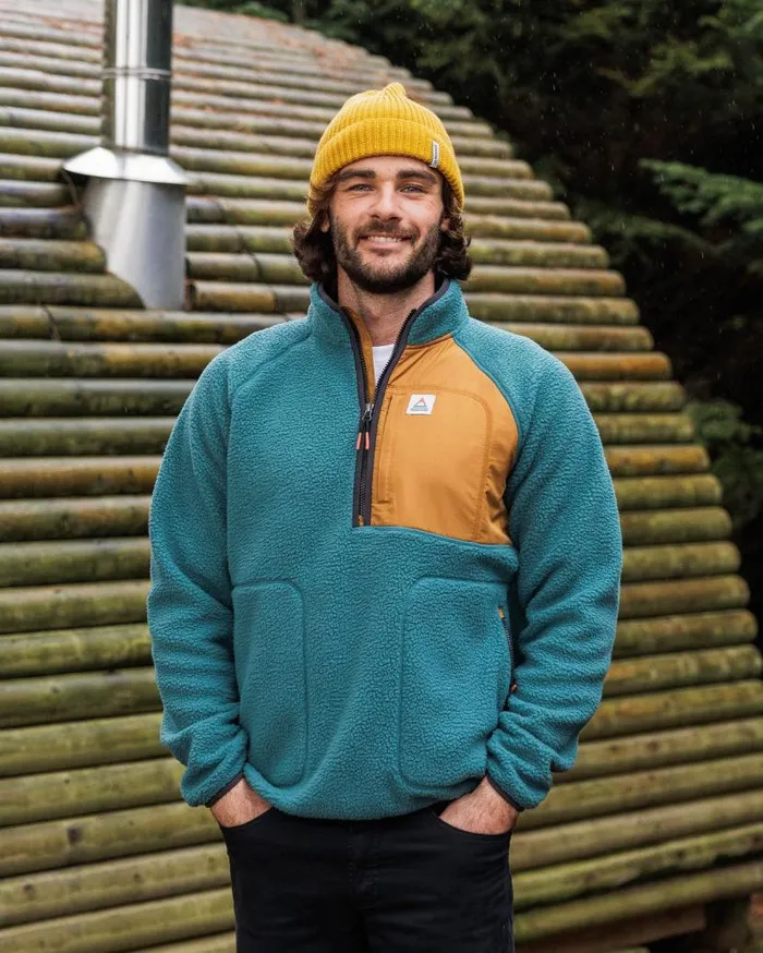 Men Tops Passenger Offgrid 20 12 Zip Recycled Sherpa Fleece Mediterranean Mediterranean